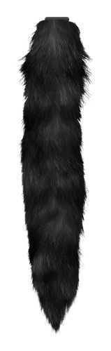 Interchangeable Black Fox Tail  2