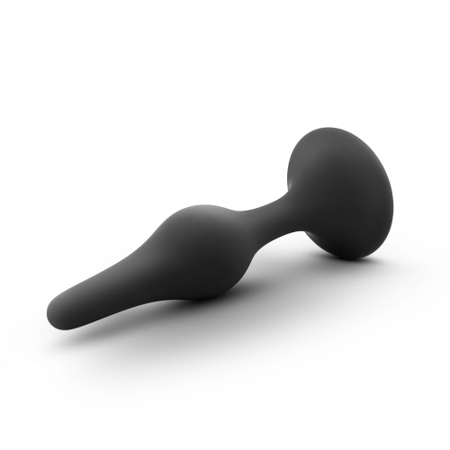 Anal Adventures Platinum - Silicone Beginner Plug  - Small - Black  2