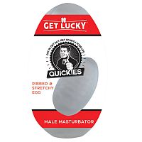 Get Lucky Quickies Ribbed and Stretchy Egg Male Masturbator
