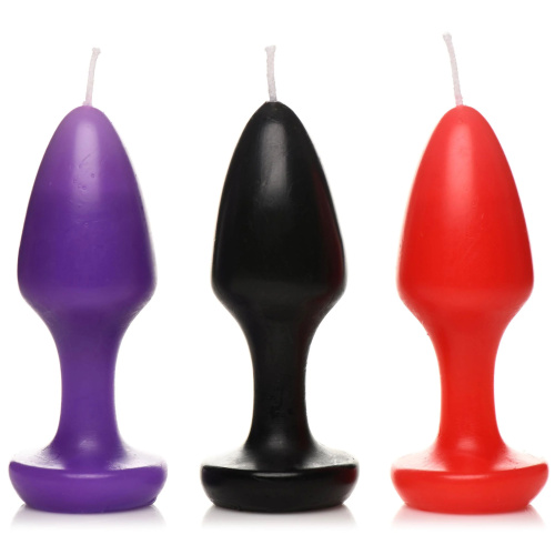 Kink Inferno Drip Candles - Black, Purple, Red  3