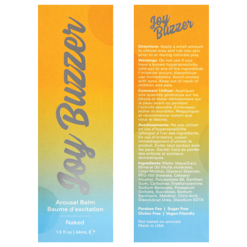 Joy Buzzer - Naked - 1.5 Fl. Oz./ 44ml  3