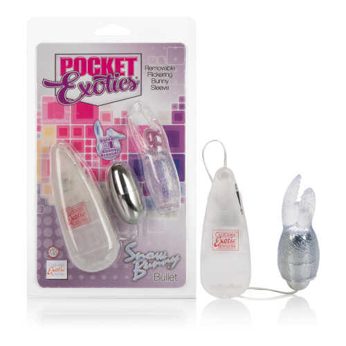 Pocket Exotics Snow Bunny Bullet - Clear  3
