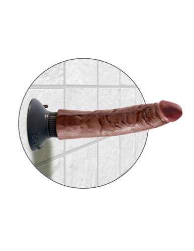 King Cock 7-Inch Vibrating Cock - Brown  3