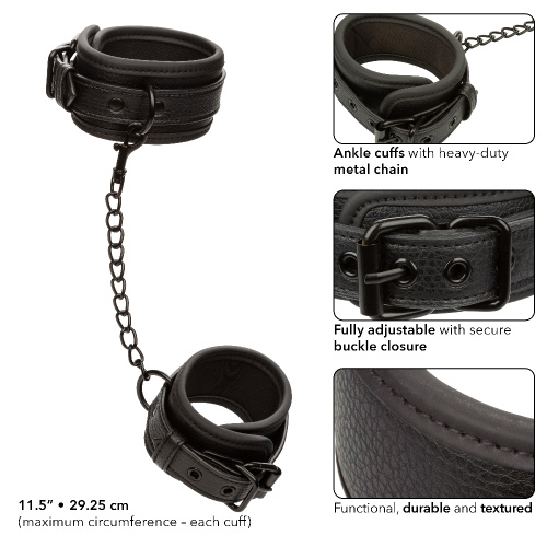 Nocturnal Collection Ankle Cuffs - Black  4