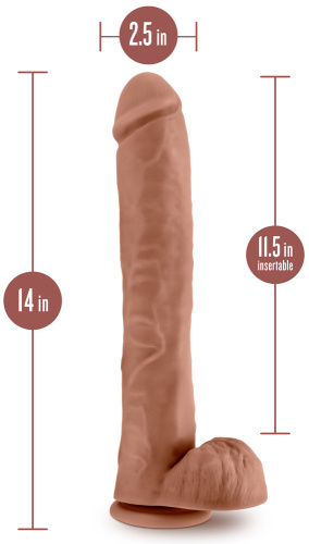 Au Naturel -  Daddy - 14 Inch Dildo - Mocha  2