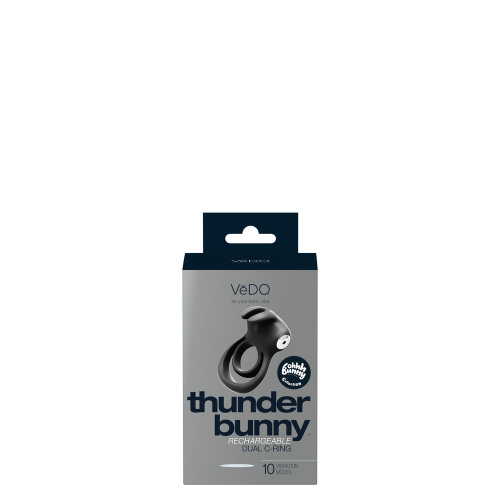Thunder Bunny Rechargeable Dual Ring - Black Pearl  2