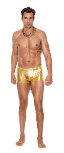 Men's Gold Lame Boxer Brief - Small/medium - Gold  2