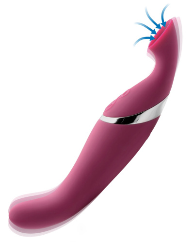 Shegasm Intense 2 in 1 Clit Stimulator - Pink  2