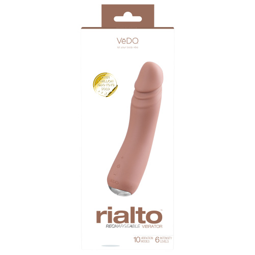 Rialto Rechargeable Vibrator - Mocha  5