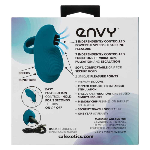 Envy Handheld Suction Massager - Blue  2