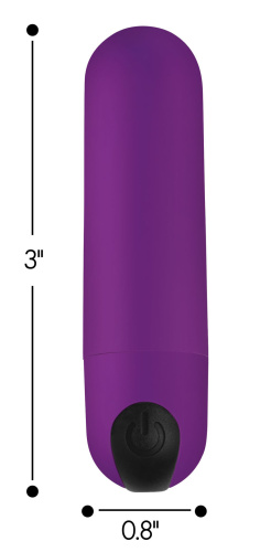 Bang Vibrating Bullet With Remote Control - Purple  4