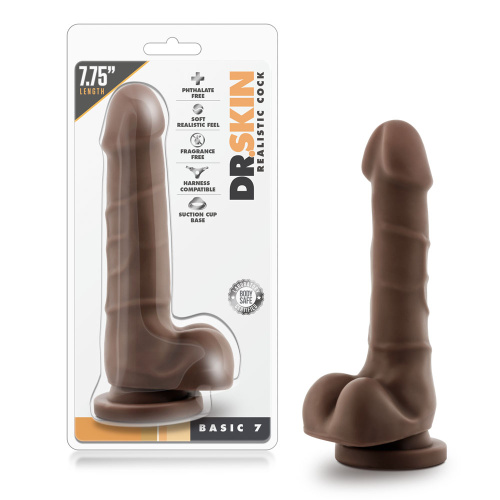 Dr. Skin - Realistic Cock - Basic 7 - Chocolate  4
