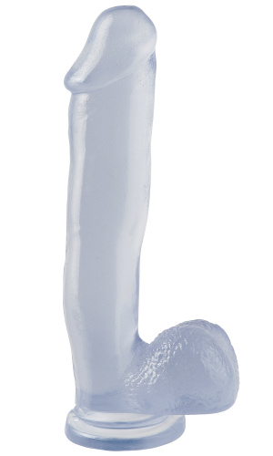 Basix Rubber Works 12 Inch Dong With Suction Cup - Clear  2