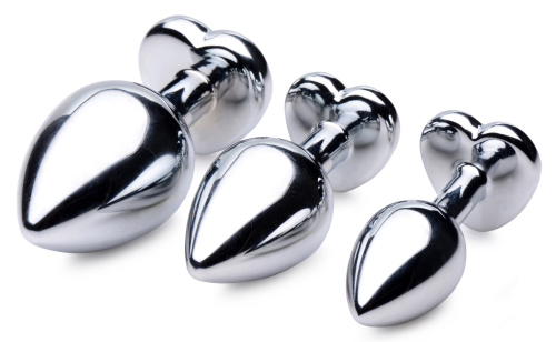Red Heart Gem Anal Plug Set  4
