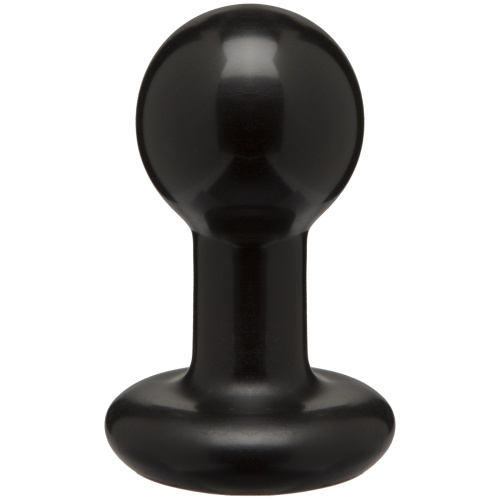 Round Butt Plug - Small - Black  2