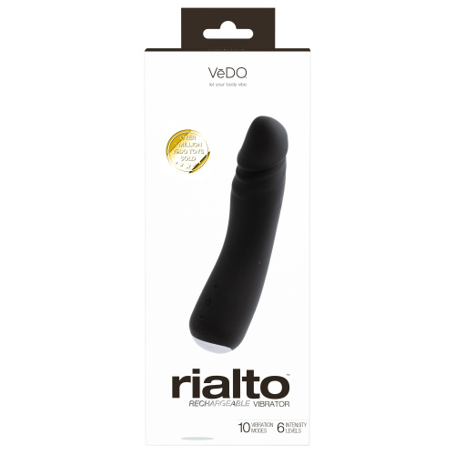 Rialto Rechargeable Vibrator - Black  5