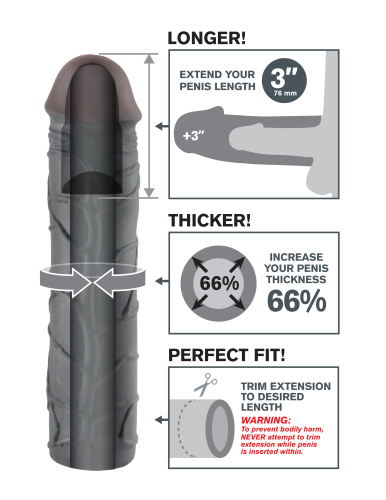 Fantasy X-Tension Mega 3-Inch Extension - Black  4