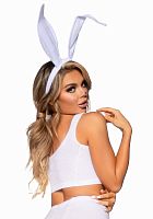 Bendable Velvet Bunny Rabbit Ears - White