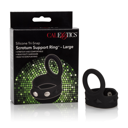 Silicone Tri-Snap Scrotum Support Ring - Large  2