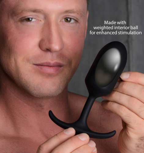 Premium Silicone Weighted Anal Plug - Medium  2