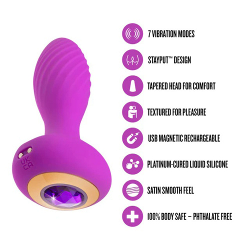 Oh My Gem - Charm Plug - Amethyst - Purple  3