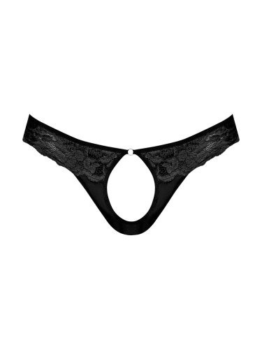 Sassy Lace - Open Ring Thong - Small/medium - Black  2