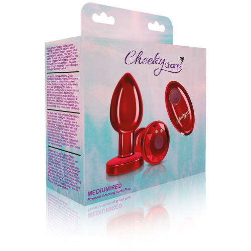 Vibrating Red Metal Remote Plug - Medium  5
