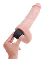 King Cock 9 Inch Squirting Cock With Balls - Flesh