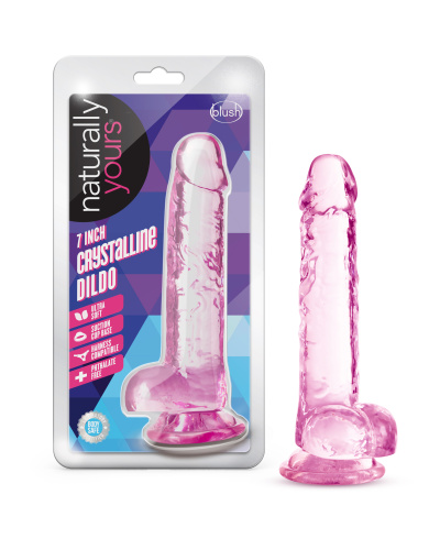 Naturally Yours - 7 Inch Crystalline Dildo - Rose  5