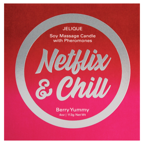 Massage Candle - Netflix and Chill - Berry Yummy - 4 Oz. Jar  4