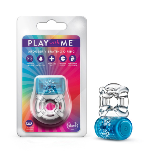 Play With Me - One Night Stand Vibrating C-Ring -  Blue  2
