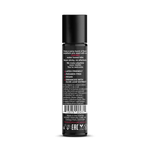 Aqua Cherry Flavored Water Based Intimate Lubricant - 1 Fl. Oz.  2