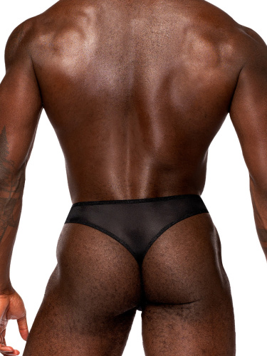 Sassy Lace - Open Ring Thong - Small/medium - Black  3