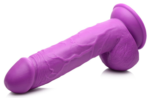 Pop Pecker 8.25 Inch Dildo With Balls - Purple  4
