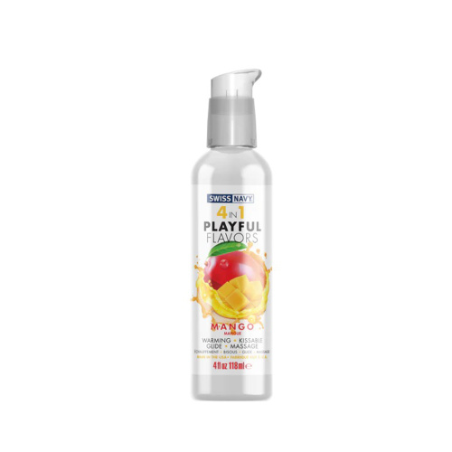 Swiss Navy 4-in-1 Playful Flavors - Mango 4 Oz  2
