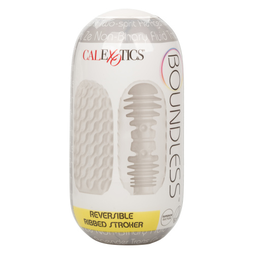 Boundless Reversible Ribbed Stroker - Clear  2