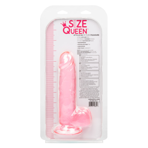 Size Queen 6 inch/15.25 Cm - Pink  3