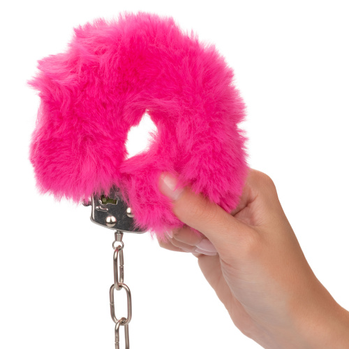Ultra Fluffy Furry Cuffs - Pink  4