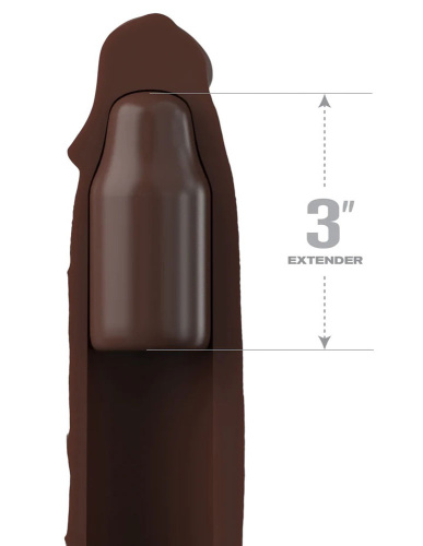 Fantasy X-Tensions Elite 7 Inch Extension With Strap - Brown  3