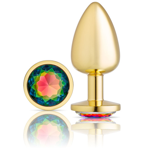 Cloud 9 Novelties Anal Gems Jeweled Gold Chromed - Large  2