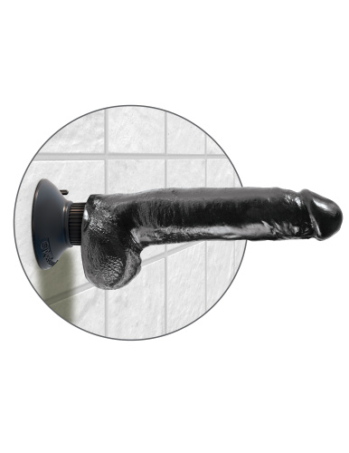 King Cock 9-Inch Vibrating Cock With Balls - Black  2