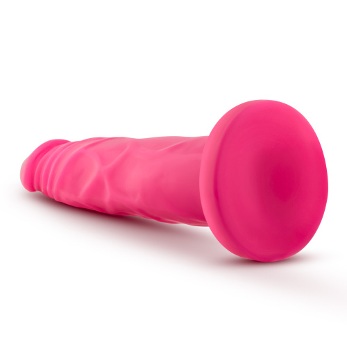 Neo - 7.5 Inch Dual Density Cock - Neon Pink  4