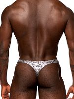 Snaked - Criss Cross Thong - Large/x-Large - Silver/black