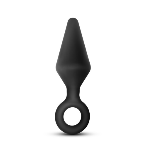 Anal Adventures Platinum - Silicone Loop Plug -  Large - Black  5