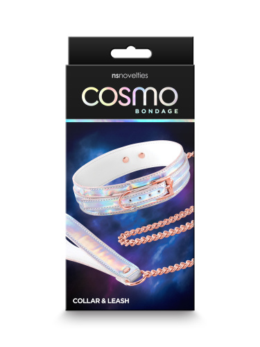 Cosmo Bondage - Collar and Leash - Rainbow  2