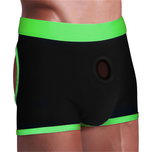 Get Lucky Strap on Boxer Shorts - Medium/large -  Black/green  4