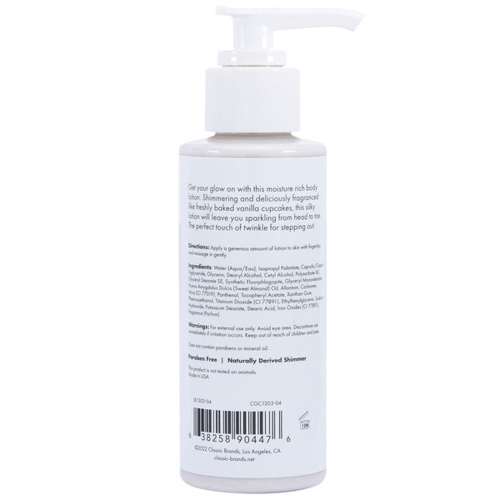 Glow Vanilla Cupcake Shimmer Lotion Silver 4 Oz  2