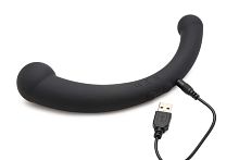 10x Vibra-Crescent Silicone Dual Ended Dildo -  Black