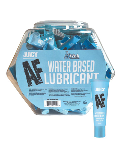 Juicy Af Water Based Lubricant - 10 ml -  Pop Display of 65  2