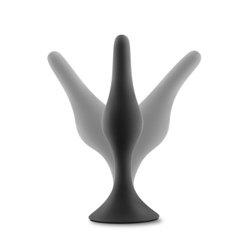 Anal Adventures Platinum - Silicone Beginner Plug  - Small - Black  4